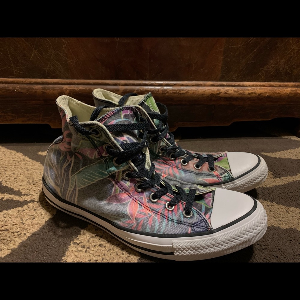 Neon Jungle Converse High-tops; size 12